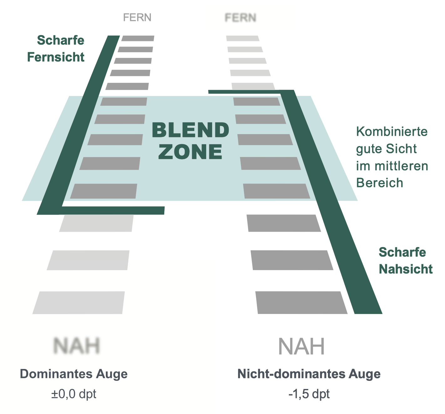 Blend Zone Diagramm – PRESBYOND Prinzip