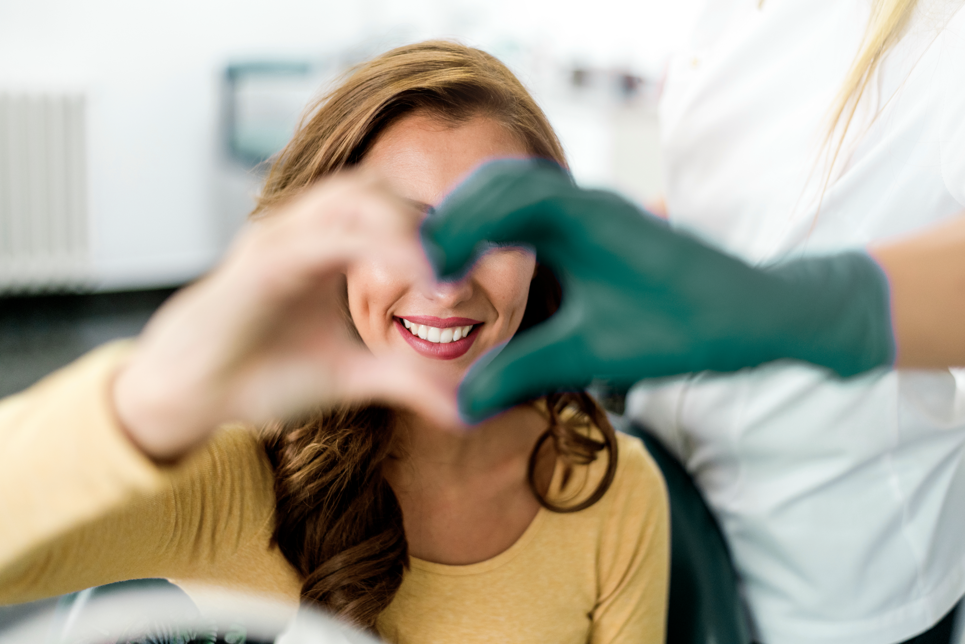 Patientin bei Behandlung